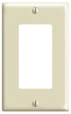 Photo 1 of 30 of- Decora 1-Gang Wall Plate, Ivory
