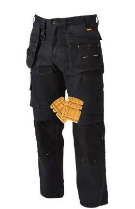 Photo 1 of DEWALT ProTradesman Combo Men's 36 in. W x 31 in. L Black Polyester/Cotton/Elastane Stretch Work Pant with Knee Pad