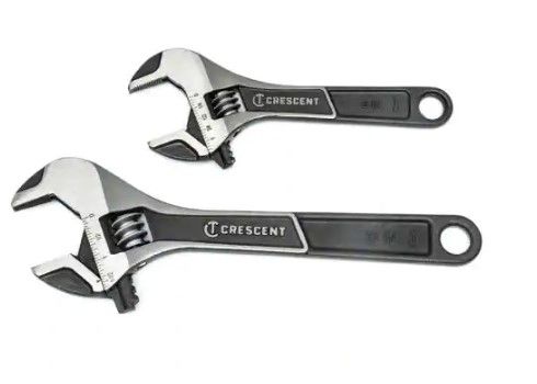 Photo 1 of ***PART ONLY***
Crescent 6 in. and 10 in. Wide Jaw Adjustable Wrench Set (2-Piece)