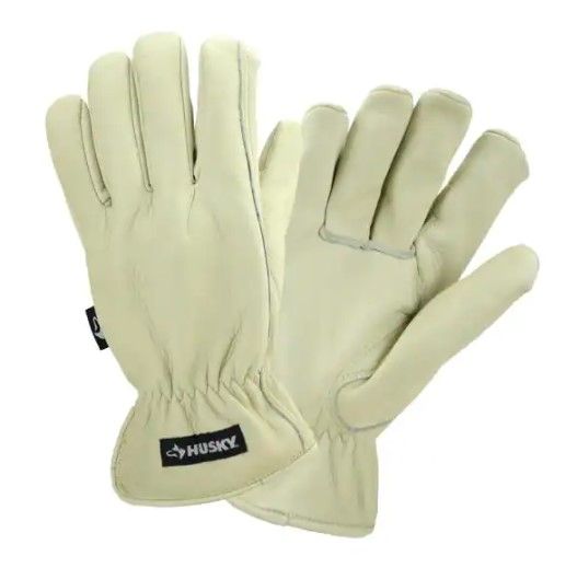 Photo 1 of Large Grain Cowhide Water Resistant Leather Work Glove 2 PAIRS LARGE.
