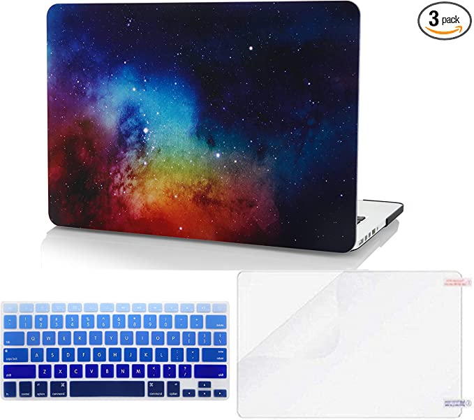 Photo 1 of KECC Compatible with MacBook Pro 13 inch Case 2016-2022 Release M2 A2338 M1 A2289 A2251 Touch Bar Plastic Hard Shell + Keyboard Cover + Screen Protector (Night Dream)
