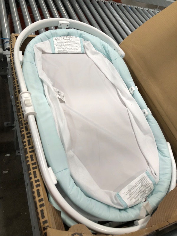 Photo 2 of Fisher-Price Soothing Motions Bassinet Pacific Pebble, Baby Bassinet with Soothing Lights, Music, Vibrations, and Motion
