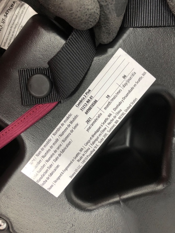 Photo 3 of Diono Cambria 2 XL, Dual Latch Connectors, 2-in-1 Belt Positioning Booster Seat, High-Back to Backless Booster with Space and Room to Grow, 8 Years 1 Booster Seat, Pink
