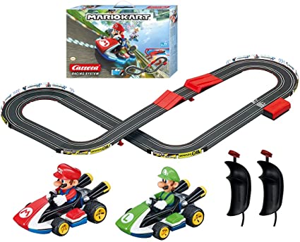 Photo 1 of Carrera GO!!! 63503 Official Licensed Mario Kart Battery Operated 1:43 Scale Slot Car Racing Toy Track Set with Jump Ramp Featuring Mario and Luigi for Kids Ages 5 Years and Up
