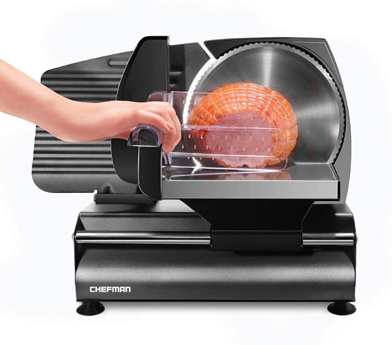 Photo 1 of **INCOMPLETE**
Chefman Die-Cast Electric Meat & Deli Slicer, A Powerful Machine with Adjustable Slice Thickness, Stainless Steel Blades & Safe Non-Slip Feet To Easily Cut Ham, Cheese, Bread, Fruit & Veggies At Home
