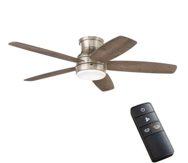 Photo 1 of **INCOMPLETE**
Ashby Park 52 in. White Color Changing Integrated LED Brushed Nickel Ceiling Fan with Light Kit and Remote Control
