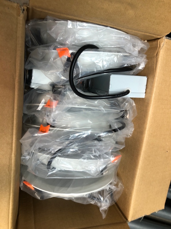Photo 1 of 6.5 Inch Dimmable LED Recessed Downlight with Junction Box, 110V 16W 1280lm, 6000K Daylight, CRI 80 with LED Driver, No Can Needed, Retrofit Lighting for Home, 6 Pack
