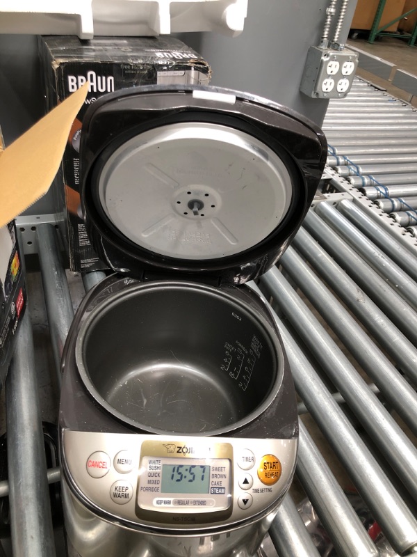 Photo 5 of **INCOMPLETE**
Zojirushi Pressure Induction Heating Rice Cooker & Warmer, 10 Cup, Stainless Black, Made in Japan
