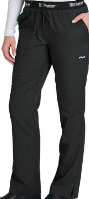 Photo 1 of Greys Anatomy Active Women's 3 Pocket Logo Waist Pant - 4275 large petite wine color not black 