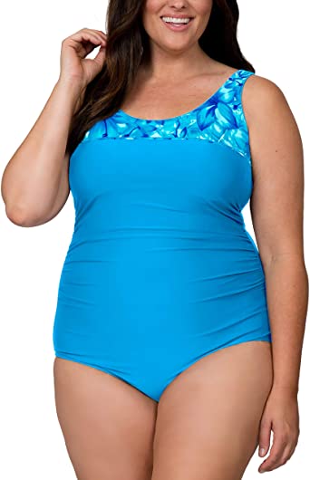 Photo 1 of Caribbean Sand Slimming One Piece Bathing Suit Full Coverage Plus Size Swimsuit for Women with Tummy Control 24w

