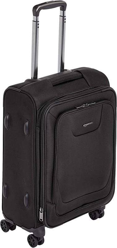 Photo 1 of USED: Amazon Basics Expandable Softside Carry-On Spinner Luggage Suitcase With TSA Lock And Wheels - 23 Inch, Black
