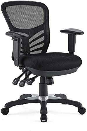 Photo 1 of Modway EEI-757-BLK Articulate Ergonomic Mesh Office Chair in Black 20"D x 19"W x 41.5"H

