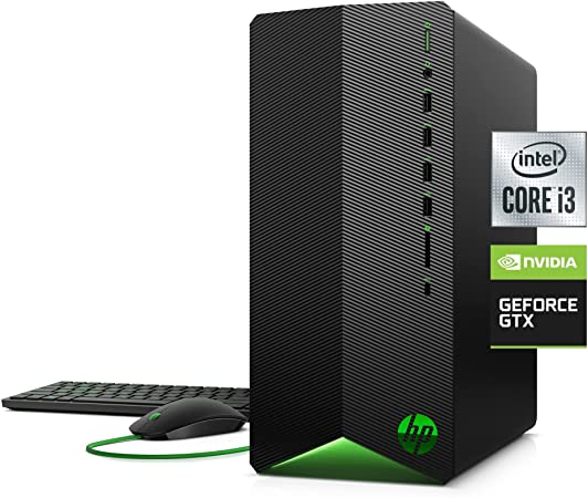 Photo 1 of HP Pavilion Gaming PC, NVIDIA GeForce GTX 1650, 10th Gen Intel Core i3-10105, 8 GB RAM, 256 GB SSD, Windows 11, Wi-Fi 5 & Bluetooth 4.2, 9 USB Ports, Pre-Built Gaming PC Tower (TG01-1220, 2021) ?12.09 x 6.12 x 13.28 inches

