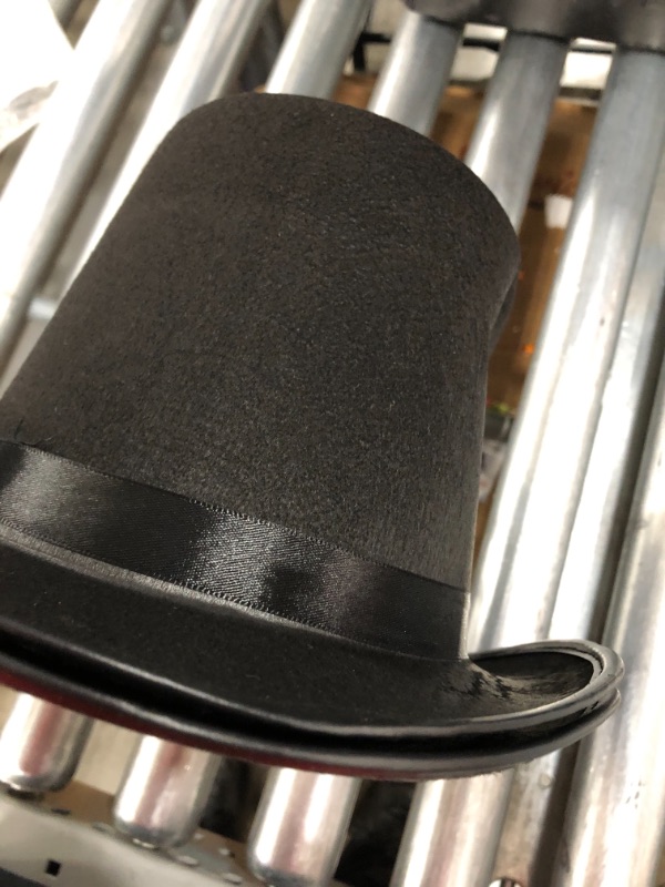 Photo 5 of 2-Pack Black Felt Top Hat, Lincoln Hat, Magician Hat Halloween Costume Accessory
