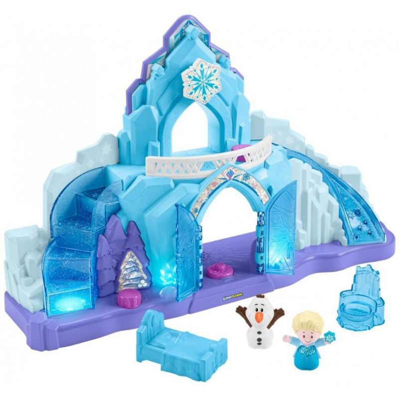 Photo 1 of Disney Frozen Elsa's Ice Palace by Little People, Musical Light-Up Playset Featuring Elsa and Olaf, Dazzling Lights, Sounds, and the Hit Song, "Let It Go"!
