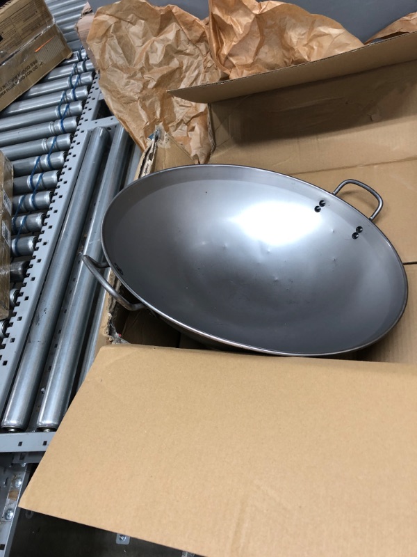Photo 1 of King Kooker #24wc 24 inch Portable Propane Outdoor Cooker with 18 inch Steel Wok, Size: Black