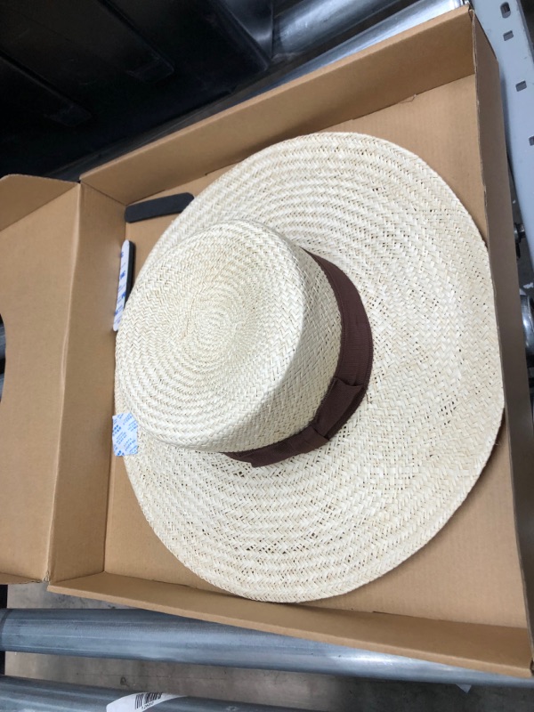 Photo 1 of Sun Hats for Women Wide Brim Straw Boater Hat