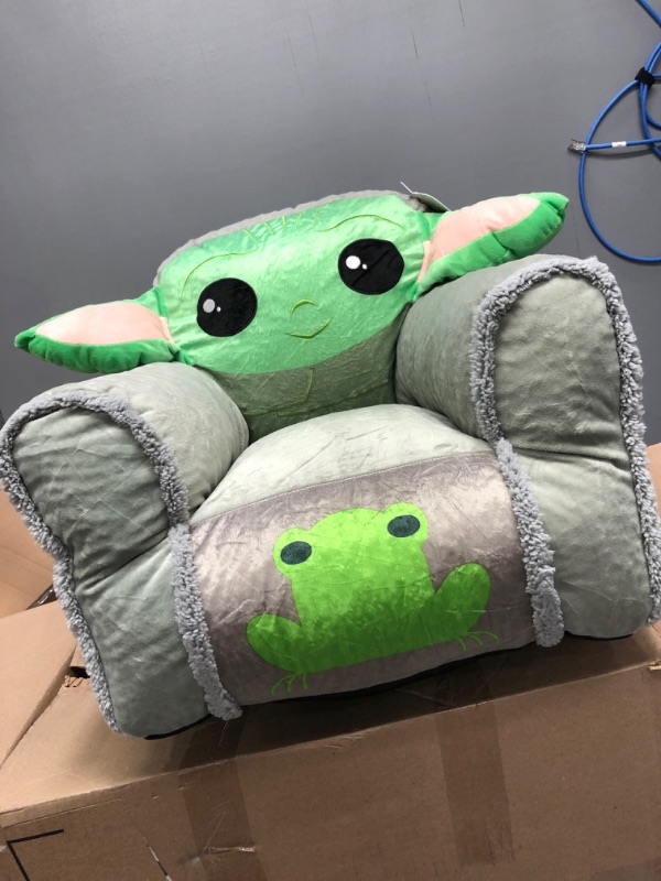 Photo 1 of Star Wars: The Mandalorian Featuring The Child Figural Bean Bag Chair with Sherpa Trim, Ages 3+

