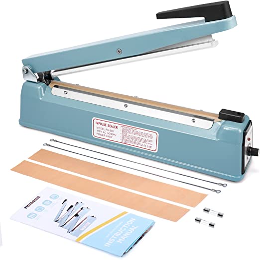 Photo 1 of *For Parts Only* Metronic 12 inch Heat Sealer Impulse Bag Sealer Poly Bag Sealing Machine Heat Seal Closer with Repair Kit