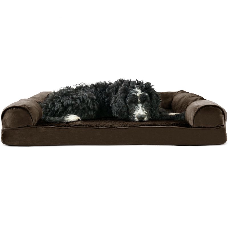 Photo 1 of FurHaven Orthopedic Ultra Plush Large Sofa Pet Bed Brown - Pet Shelters/Bedding/Carr at Academy Sports *Minor damage*