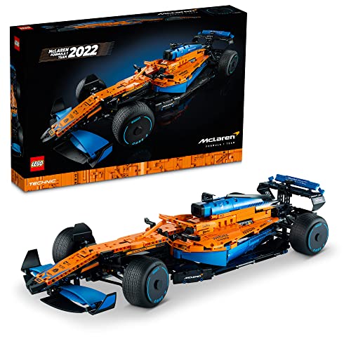 Photo 1 of LEGO Technic McLaren Formula 1 Race Car 42141 Model Building Kit for Adults; Build a Replica Model of the 2022 McLaren Formula 1 Race Car (1,432 Piece)