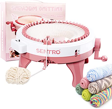 Photo 1 of SENTRO 48 Needles Knitting Machine with Row Counter and Plain/Tube Weave Conversion Key, Efficiently DIY Scarf Hat Sock