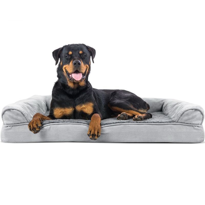 Photo 1 of FurHaven Orthopedic Ultra Plush Jumbo Sofa Pet Bed Gray - Pet Shelters/Bedding/Carr at Academy Sports