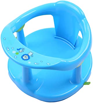 Photo 1 of Lucakuins Newborn Infant Baby Bath Seat, Surround Bathroom Seats for Baby 6-18 Months (Blue)