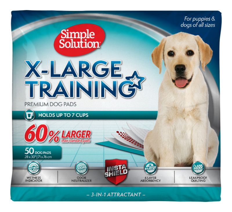 Photo 1 of (FACTORY SEAL BROKEN; TINY TEARS)
Simple Solution Extra Large Dog Training Pads, Count of 50
