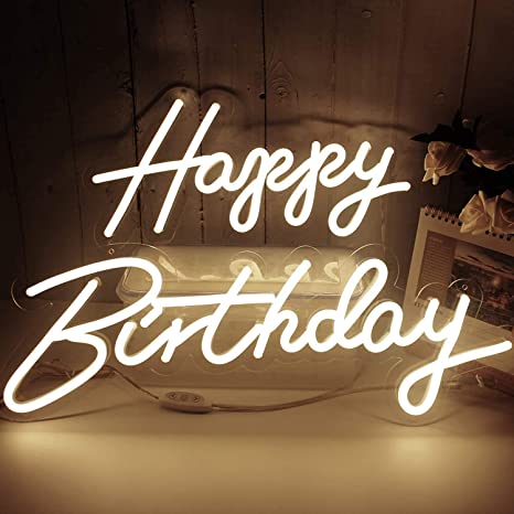 Photo 1 of (UNABLE TO LIGHT UP "HAPPY" SIGN)
NANYUE Happy Birthday Neon Lights Signs for Wall Decor,Happy Birthday Decorations for Women Men Kids, Backdrop, Photo Prop,Warm White 22.8X7.8 & 16.5X8.3Inches, NY-201-HB
