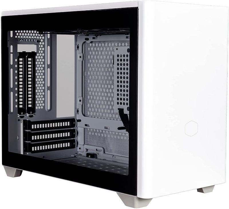 Photo 1 of Cooler Master MasterBox NR200P Mini ITX Computer Case - Tempered Glass Side Panel, Superior Cooling Options, Vertical GPU Display, Tool-Free 360 Degree Accessibility - White
