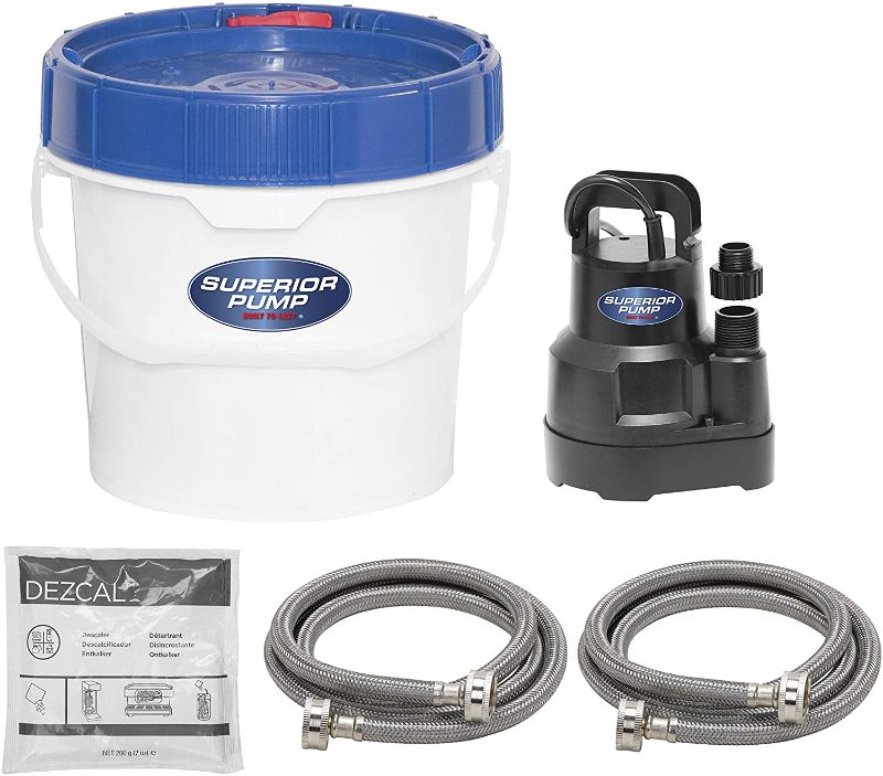 Photo 1 of Superior Pump 91660 Tankless Water Heater Descaler Pump Kit, Black