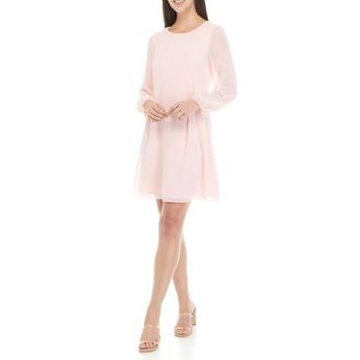 Photo 1 of Nine West Tutu Pink Women's Long Sleeve Chiffon Shift Dress
size 8