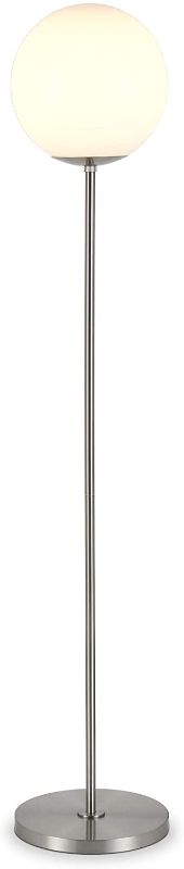 Photo 1 of MIMSSING HARDWARE AND OTHER SMALL PARTS- FL0152 Theia Floor Lamp, One Size, Brushed Nickel