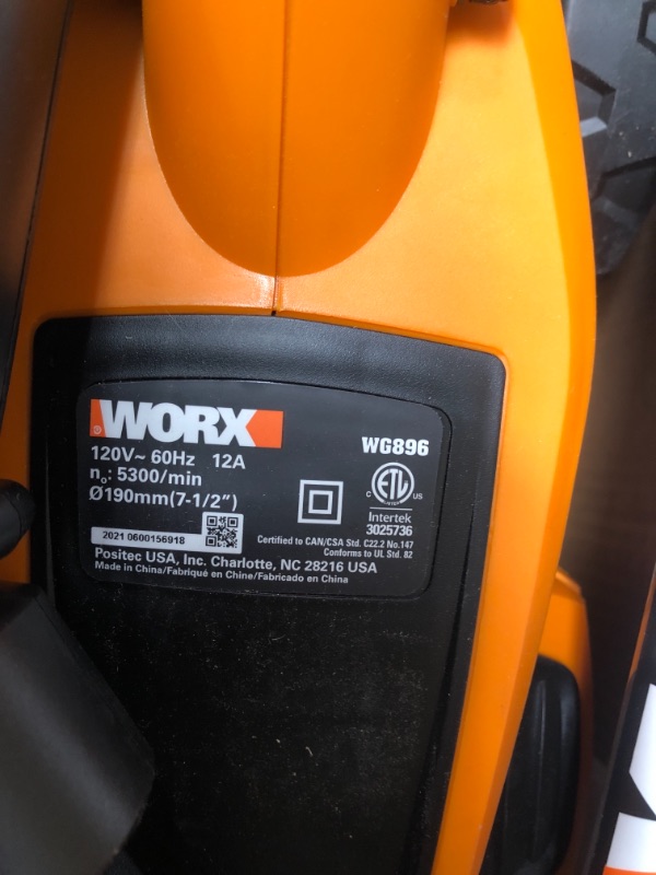 Photo 3 of ***PARTS ONLY*** WORX WG896 12 Amp 7.5" Electric Lawn Edger & Trencher
