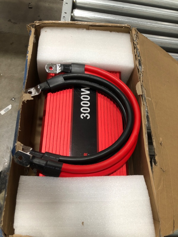 Photo 2 of 3000 watt Power Inverter 3000W Modified Sine Wave Inverter with 3 AC Outlets Converter DC 12V in to AC 110V Out for Car RV Truck Boat(Red)
