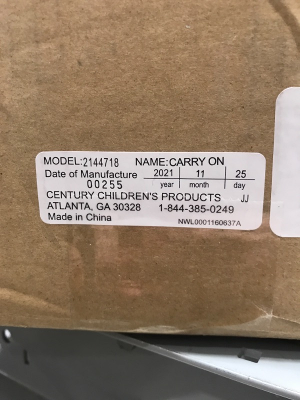 Photo 4 of manufacture date: 11/25/2021
Century Carry On 35 Lightweight Infant Car Seat, Metro
