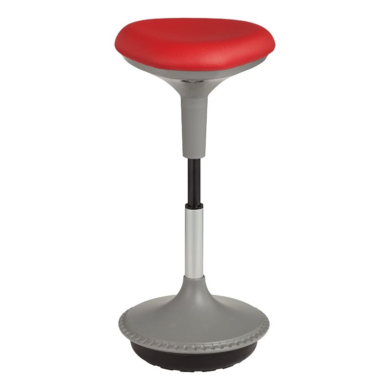 Photo 1 of Adjustable Height Active Learning Stool - Padded Office Desk Chair with Rocking, Wobble, Tilting Motion - Red
