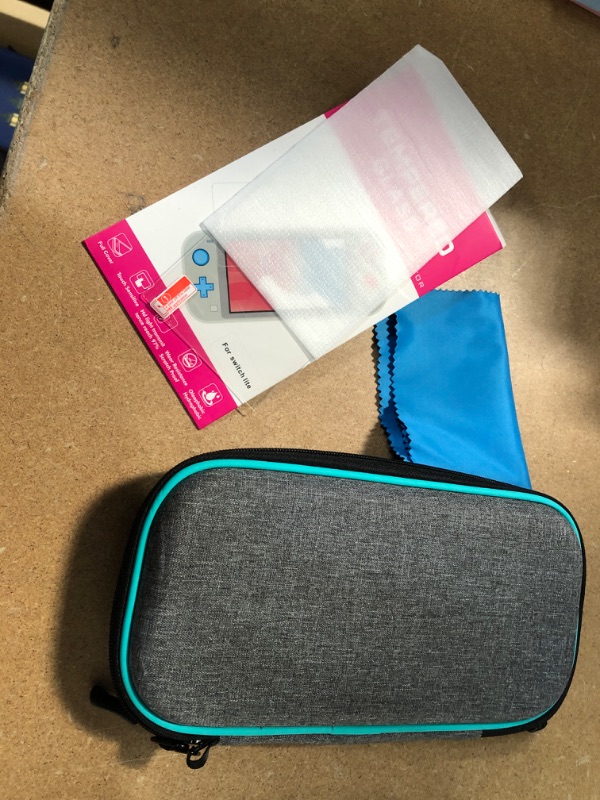 Photo 2 of Carrying Case for Nintendo Switch Lite-Portable Hard Shell Travel Carrying Bag with Screen Protector Screen Cleaning Cloth Cover with storage for Switch Lite Console & Accessories & Game Cards
