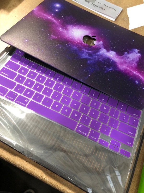 Photo 2 of KECC Compatible with MacBook Pro 13 inch Case 2016-2020 Release A2338 M1 A2289 A2251 Touch Bar Plastic Hard Shell + Keyboard Cover + Screen Protector (Purple)
