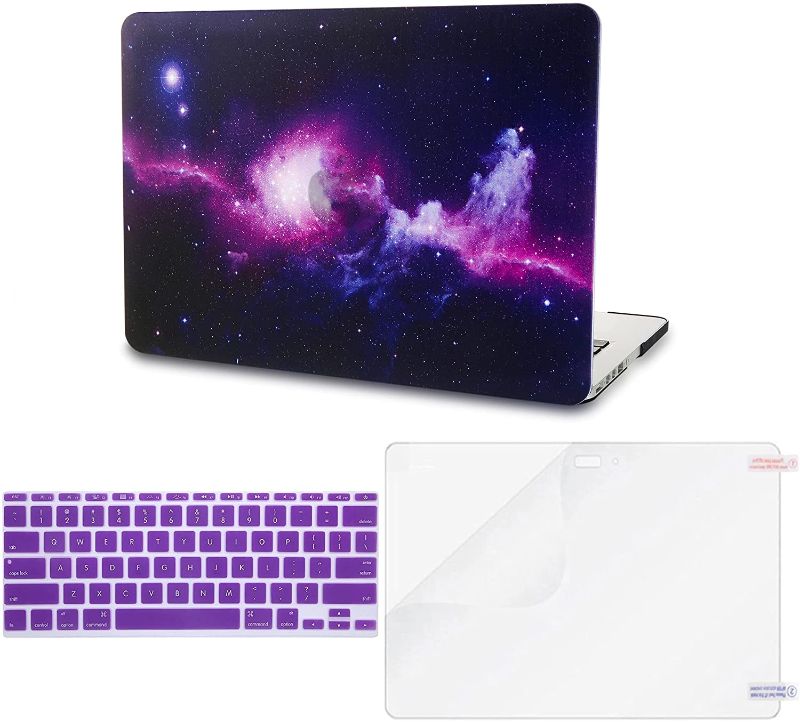 Photo 1 of KECC Compatible with MacBook Pro 13 inch Case 2016-2020 Release A2338 M1 A2289 A2251 Touch Bar Plastic Hard Shell + Keyboard Cover + Screen Protector (Purple)
