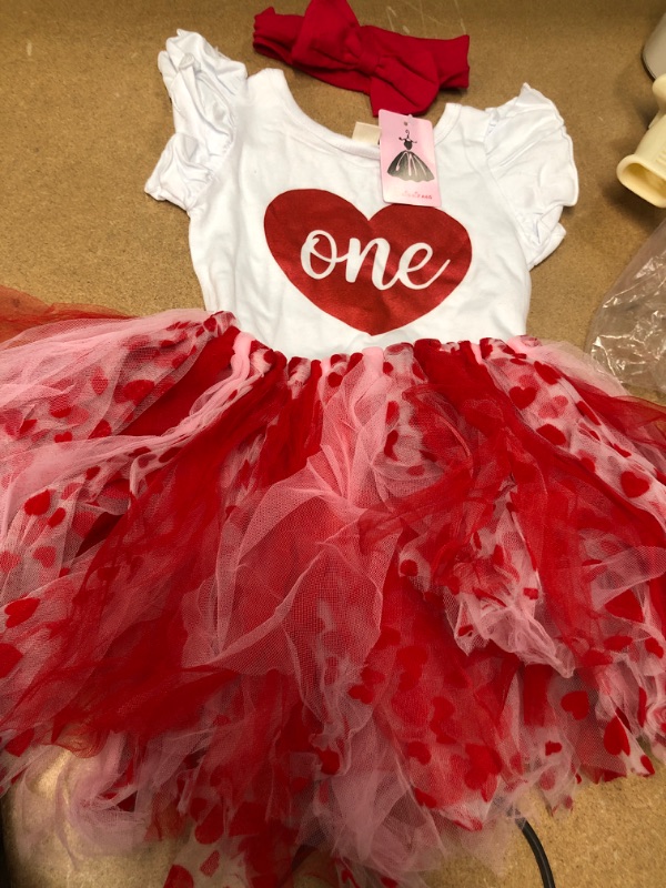 Photo 1 of STOCK PHOTO NOT EXACT*** Girl Clothes Romper + Tutu Skirt Infant Summer Outfits 3PC Set 6 MONTH
