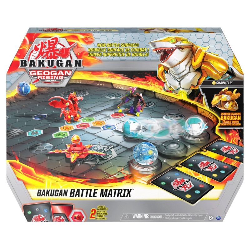 Photo 1 of Bakugan Battle Matrix, Deluxe Game Board with Exclusive Gold Sharktar, Kids Toys for Boys Aged 6 and up
