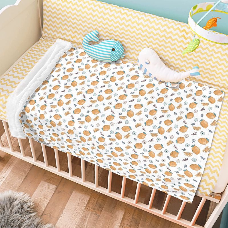 Photo 1 of Cute Soft Baby Blankets, Soft Cozy Warm Toddler Blanket, Lightweight Swaddle Blanket for Boys and Girls (30 X 40 Inchs, Baby Lemon)
