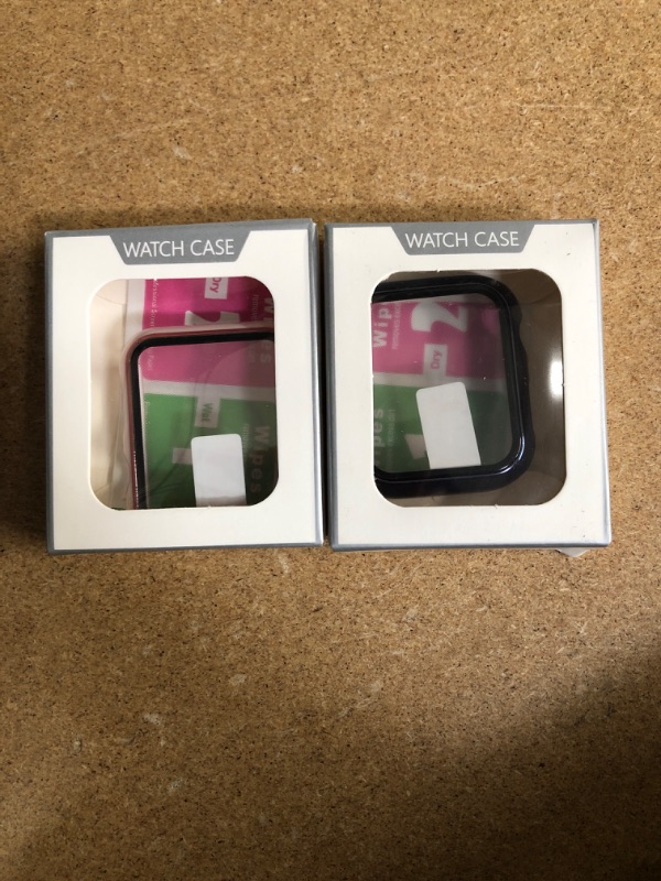 Photo 1 of  2 Pack  Case with Tempered Glass Screen Protector Compatible with Apple Watch Series 6 SE Series 5 Series 4 44mm
