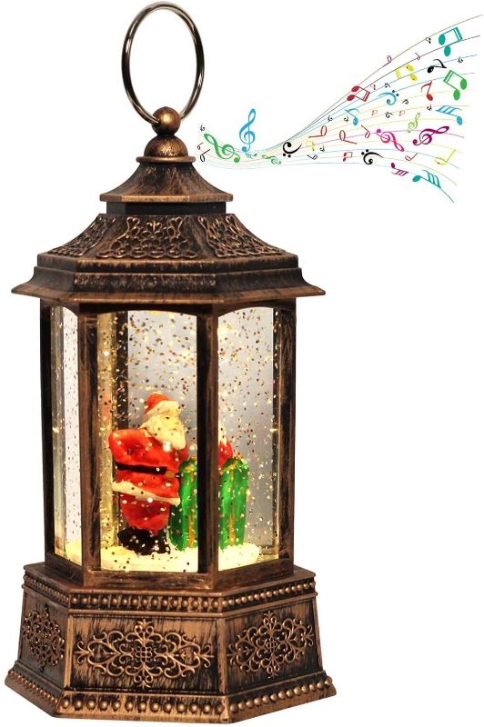 Photo 1 of 2-Christmas Snow Globe Lantern, Christmas Lantern Snow Globe Musical for Girls Women Gift for Christmas Home Decoration Party Decorative
