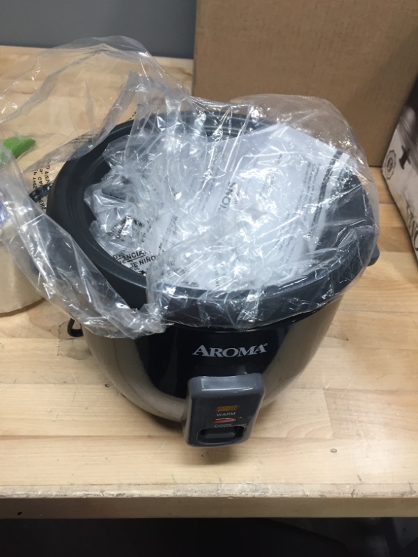 Photo 1 of 6-Cup Black Rice Cooker with Removable Steam Tray