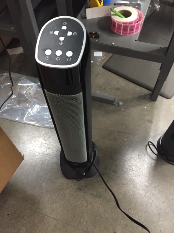 Photo 2 of Hunter 30" Digital Ceramic Oscillating Tower Heater with Remote Control, One Size, Black
