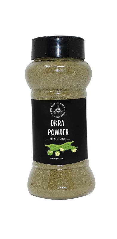 Photo 1 of **EXPIRES 01/2023** 3 BOTTLES OF- Naturevibe Botanicals Okra Powder | 4.58oz | Vegan | Lady Finger Powder (130 gm)
