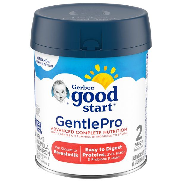 Photo 1 of **EXPIRES 07/22/22** (Pack of 4) Gerber Good Start GentlePro 2 Non-GMO Powder Infant Formula, Stage 2, 24.5 Oz
